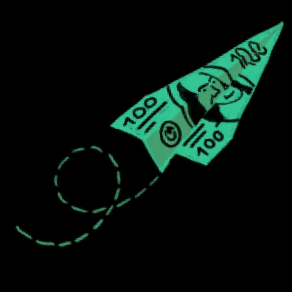 $100 bill paper airplane