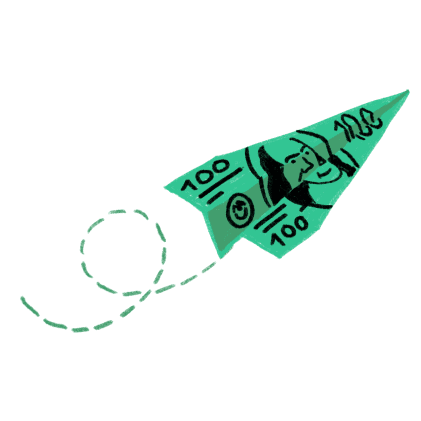 $100 bill paper airplane