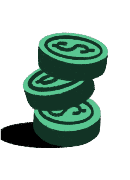 Stack of coins illustration icon