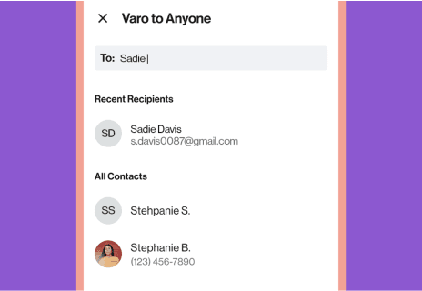 Step 1. Sending money