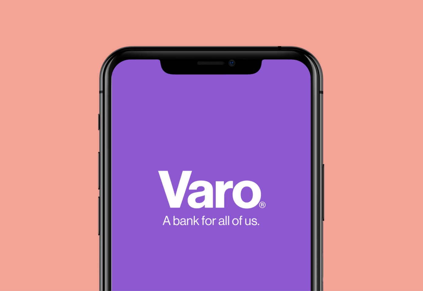 Varo app on orange background